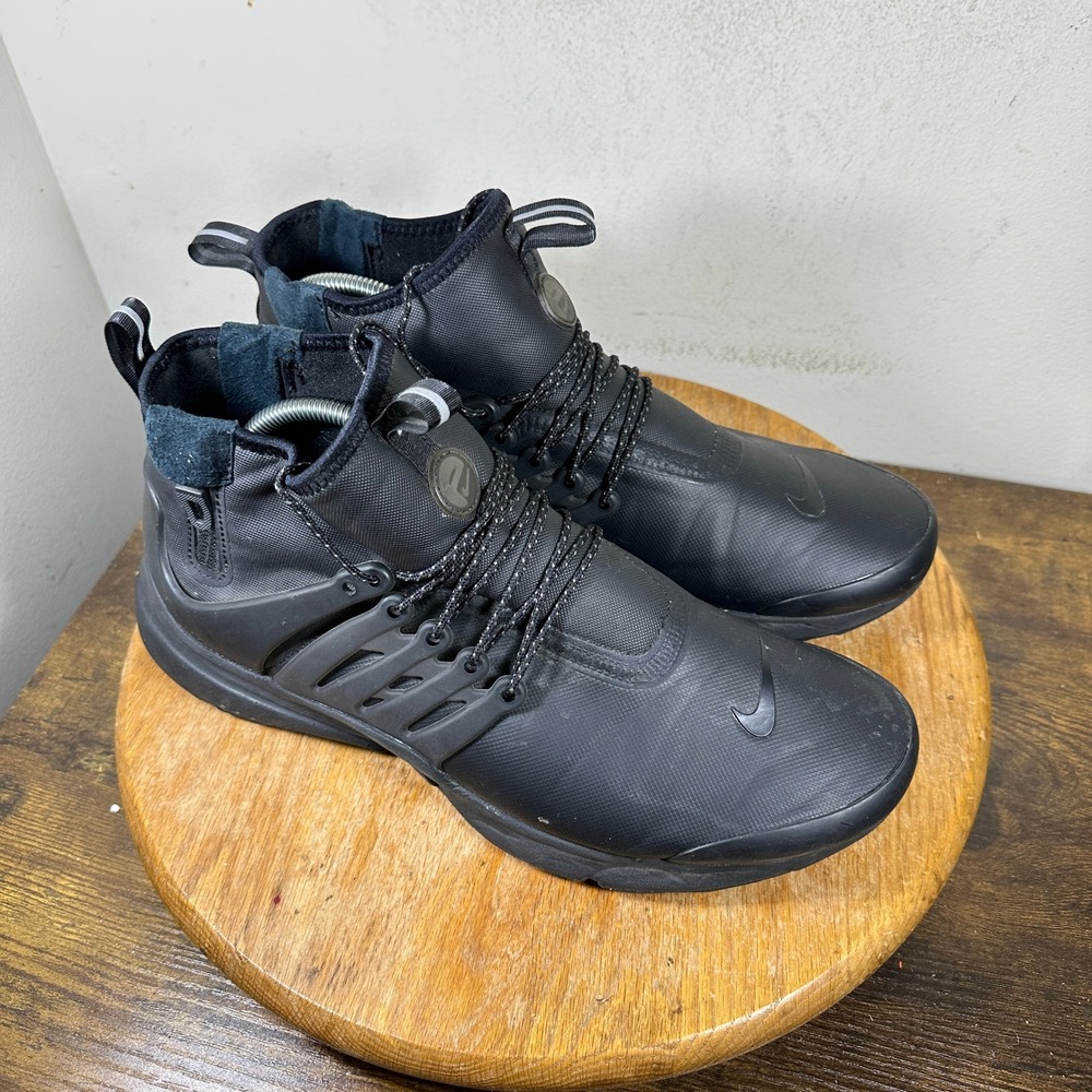 Nike Air Presto Mid Utility Triple Black Mens Size 11 Sneakers 859524-003
